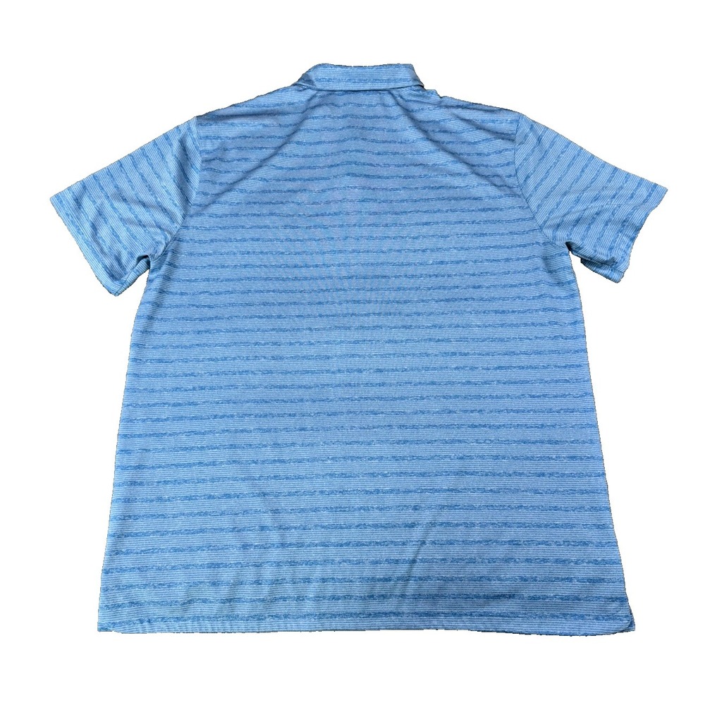 Nike Mens Polo Short Sleeve Golf Blue Stripes Size L Large - Picture 2 of 7